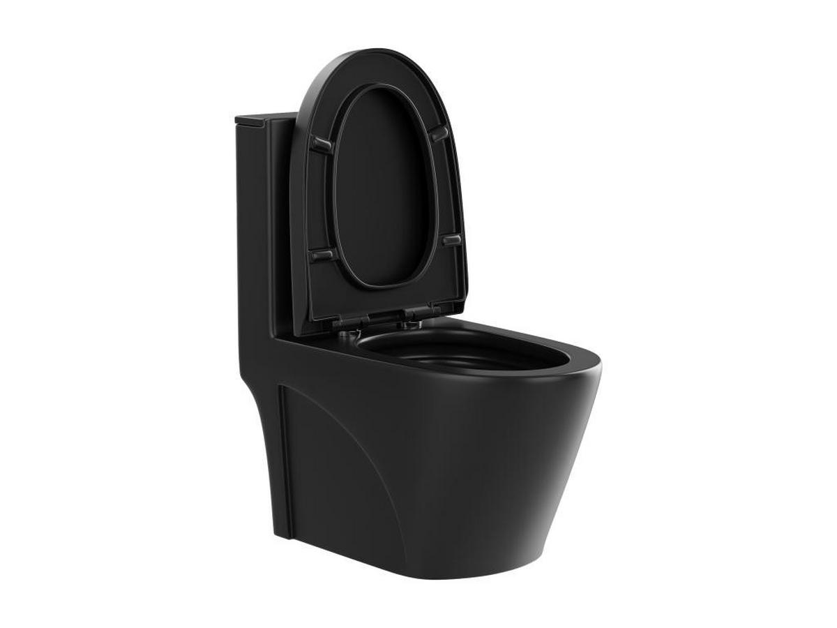 STAND-WC aus Keramik - Schwarz matt - Ablauf waagerecht - NAGILAM - Schwarz, Keramik (69/78.5/39cm) - Vente-Unique