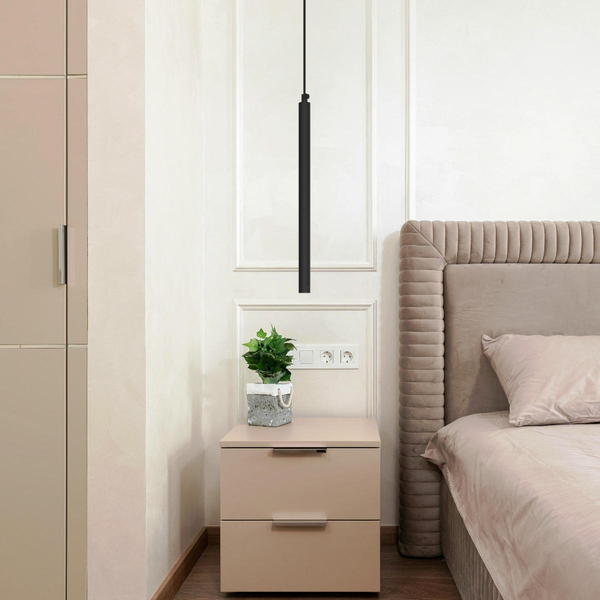 LED-HÄNGELEUCHTE Stelo H40 - Schwarz, Metall (2.5/2.5/40cm) - Lumicom