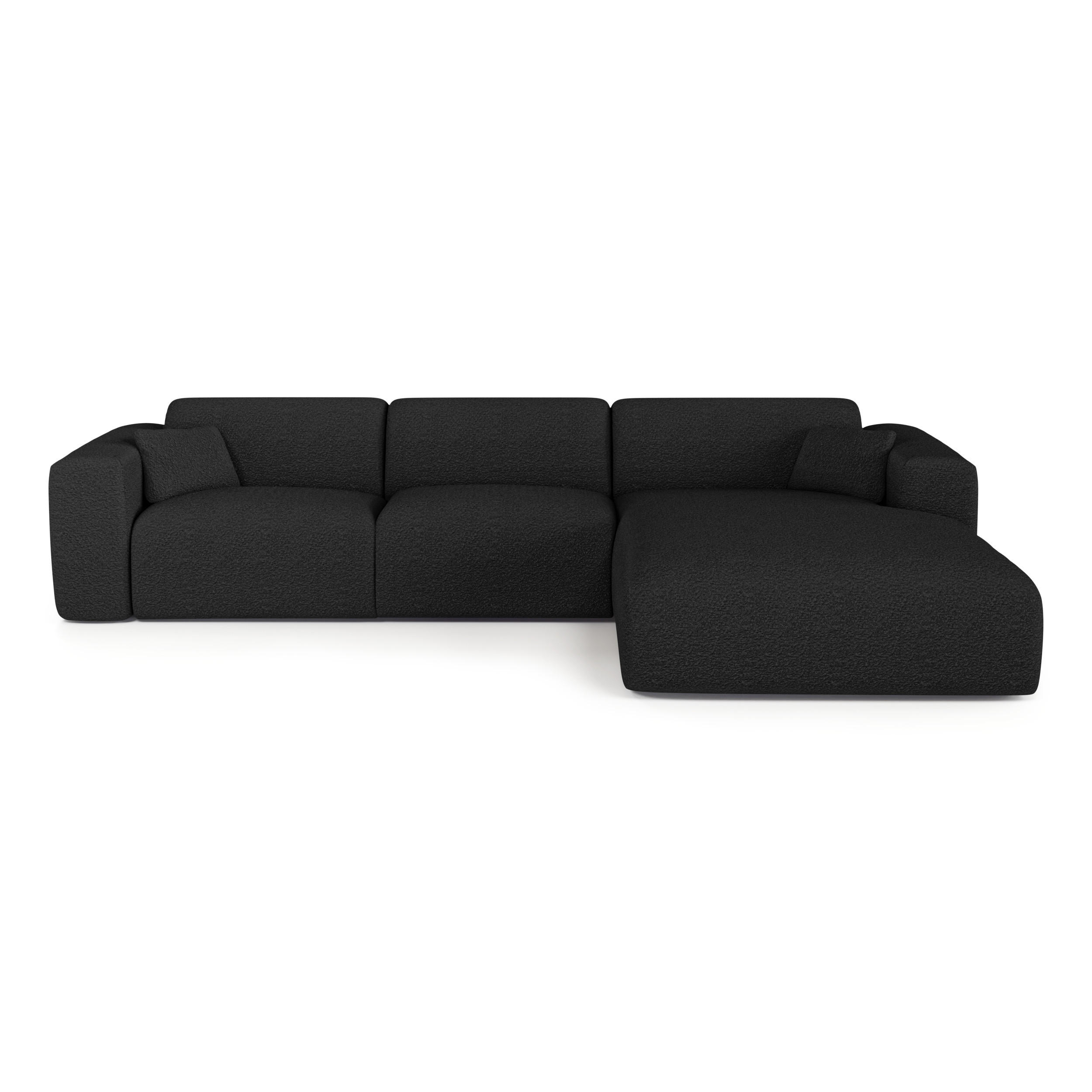ECKSOFA RECHTS SCHLAFSOFA Steinbock Dunkles Anthrazit 280cm - Anthrazit, Textil (299/165cm) - Sia Home