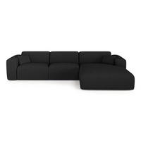 ECKSOFA RECHTS SCHLAFSOFA Steinbock Dunkles Anthrazit 280cm - Anthrazit, Textil (280/165cm) - Sia Home