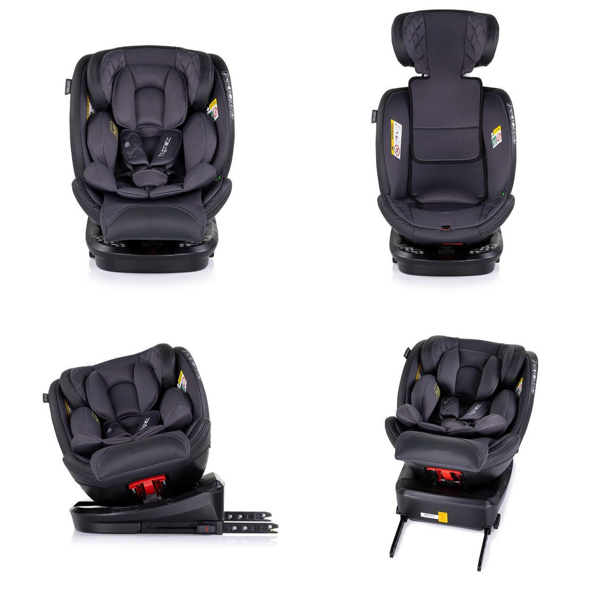 KINDERSITZ Hypnotic i-Size dunkelgrau (40-150cm) Isofix, Top Tether, Kopfstütze - Dunkelgrau, Kunststoff (36/75/45cm) - Chipolino