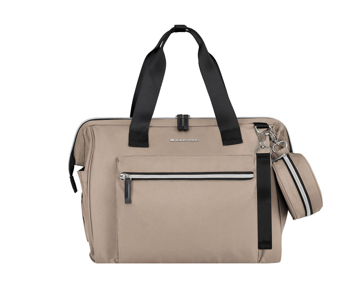 WICKELTASCHE Maxi braun Wickelunterlage, kleine Tasche, Reißverschluss, großes Hauptfach - Braun, Textil (27/22/40cm) - Kikka boo