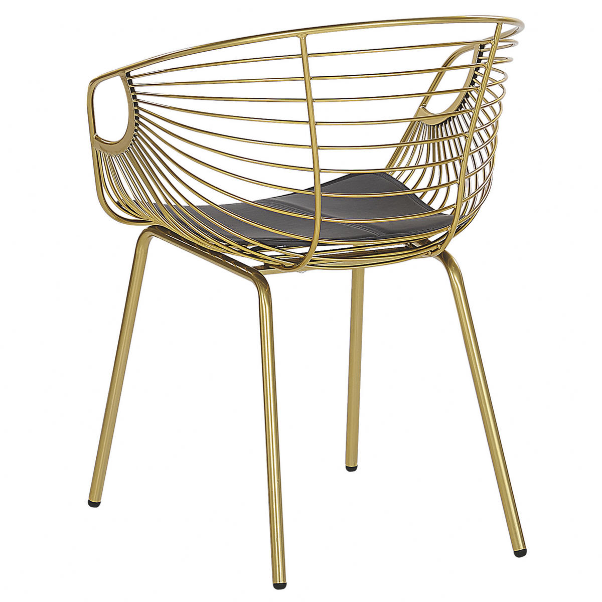 METALLSTUHL 2er-Set Gold Hoback - Goldfarben, Textil/Metall (60/79/56cm) - Beliani