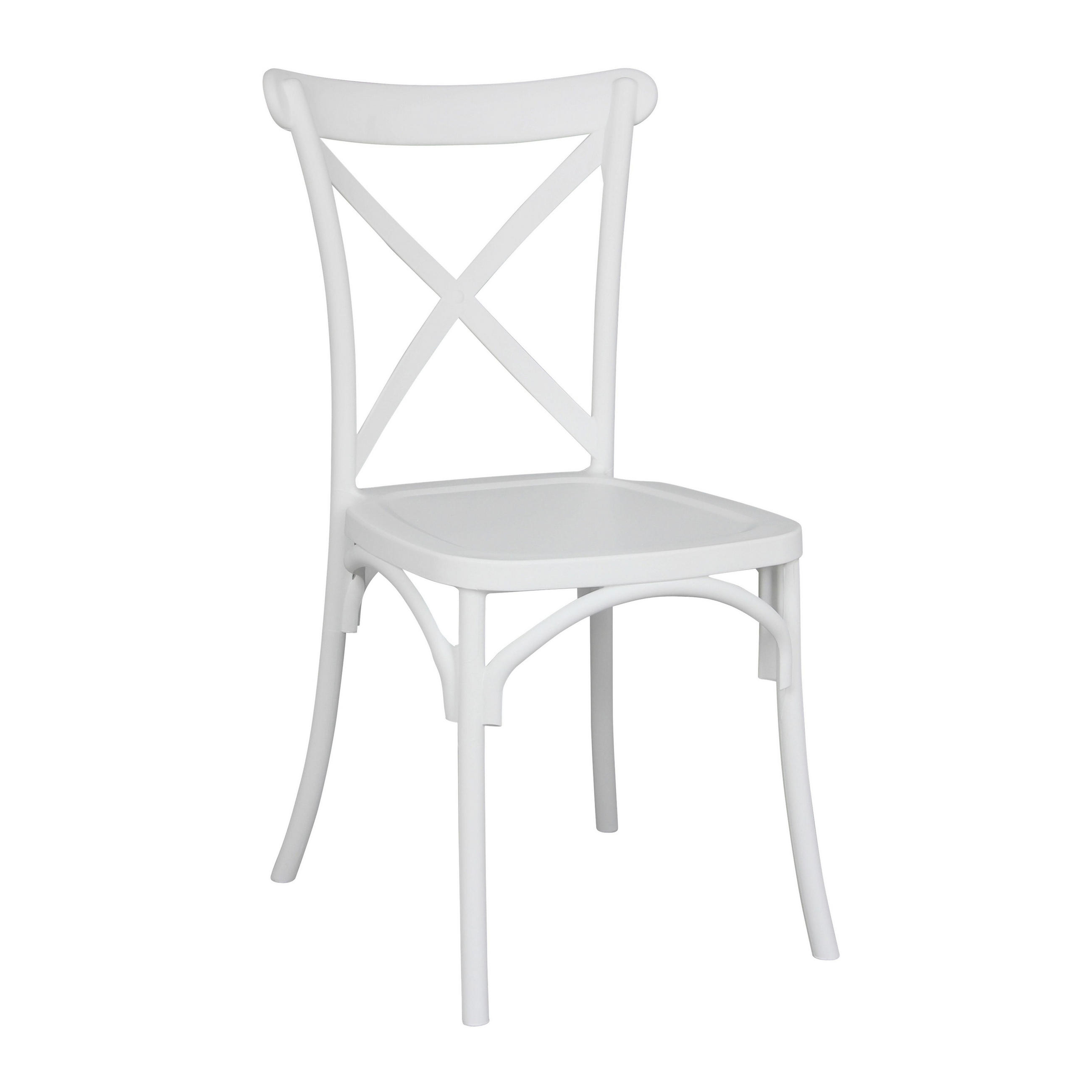 GARTENSTUHL, Weiß - Weiß, Kunststoff (54/49cm) - Oviala