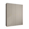 DREHTÜRENSCHRANK 245,5/200/50 4-türig - Kaschmir/Goldfarben, Holz/Metall (200/245.5/50cm) - Abiks Möbel