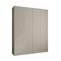 DREHTÜRENSCHRANK 245,5/200/50 4-türig - Kaschmir/Goldfarben, Holz/Metall (200/245.5/50cm) - Abiks Möbel