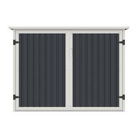 METALL-FAHRRADUNTERSTAND aus verzinktem Stahl - Anthrazitgrau - 4 m² für 4 Fahrräder - NIKI - Anthrazit, Metall (189/142/189cm) - Vente-Unique