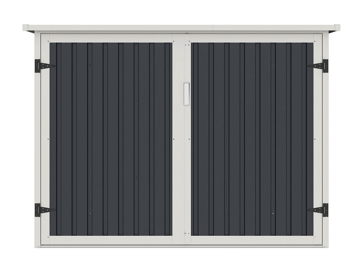 METALL-FAHRRADUNTERSTAND aus verzinktem Stahl - Anthrazitgrau - 4 m² für 4 Fahrräder - NIKI - Anthrazit, Metall (189/142/189cm) - Vente-Unique