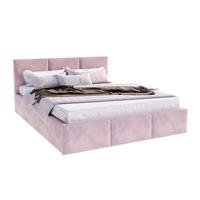 POLSTERBETT Amber Rosa - Hellrosa/Birkefarben, Holzwerkstoff (120/200cm) - FDM