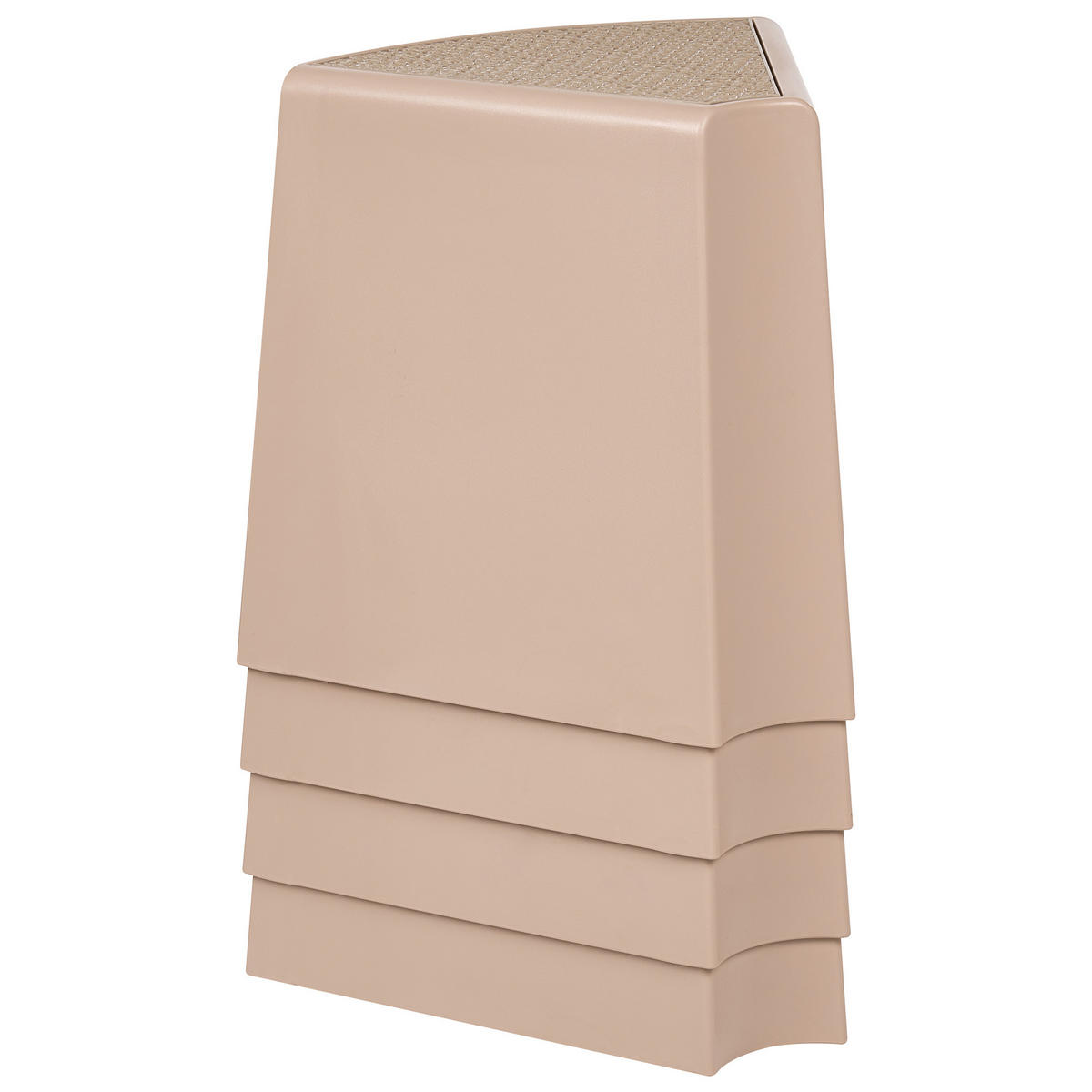 GARTENHOCKER 4er-Set Beige Evros - Beige, Kunststoff (43/45/35cm) - Beliani
