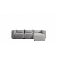 ECKSOFA Nevio - Grau, Holzwerkstoff/Textil (290/185cm) - Fun Möbel