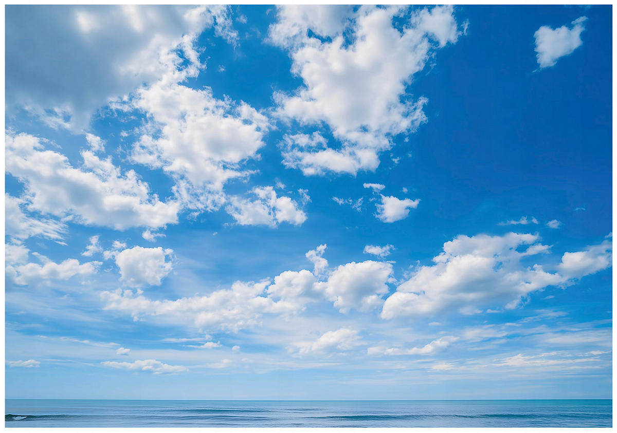 FOTOTAPETE Himmel Wolken Blau 350x250 cm - Multicolor, Papier (350/250cm) - Wallarena