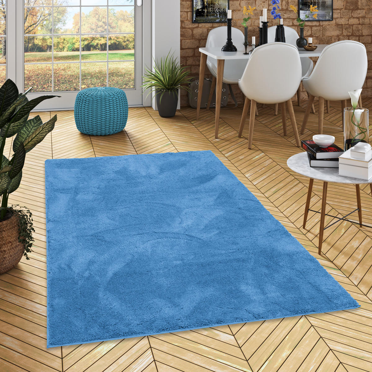 HOCHFLOR LANGFLOR SUPER SOFT TEPPICH SILKY - Blau, Textil (200/290cm) - Pergamon