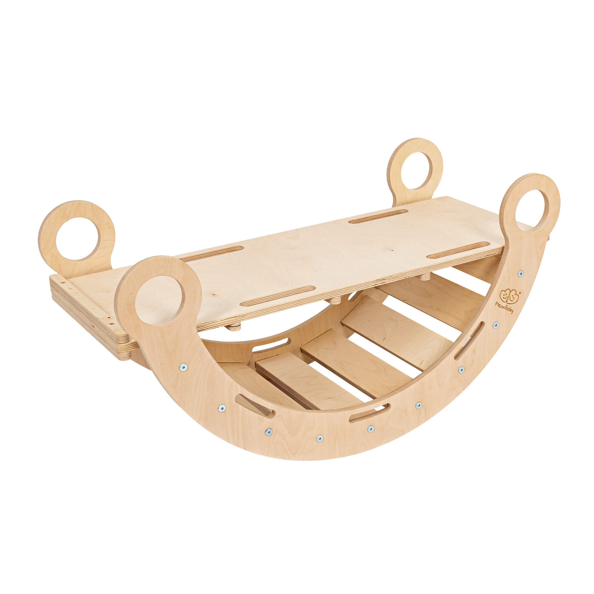 KLETTERBOGEN für Kinder, Natur - Beige, Holz (92/47/40cm) - MeowBaby