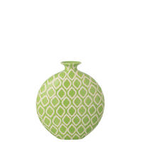VASE KARIERT Grün - Grün, Keramik (33cm) - J-Line