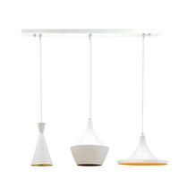 PENDELLEUCHTE Vintage 115/120 cm - Goldfarben/Weiß, Metall (115/120cm) - Bamyum