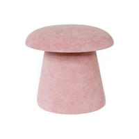 HOCKER Mushroom Rosa 39.5/39.5/37 cm - Pink, Textil (39.5/37/39.5cm) - Leitmotiv