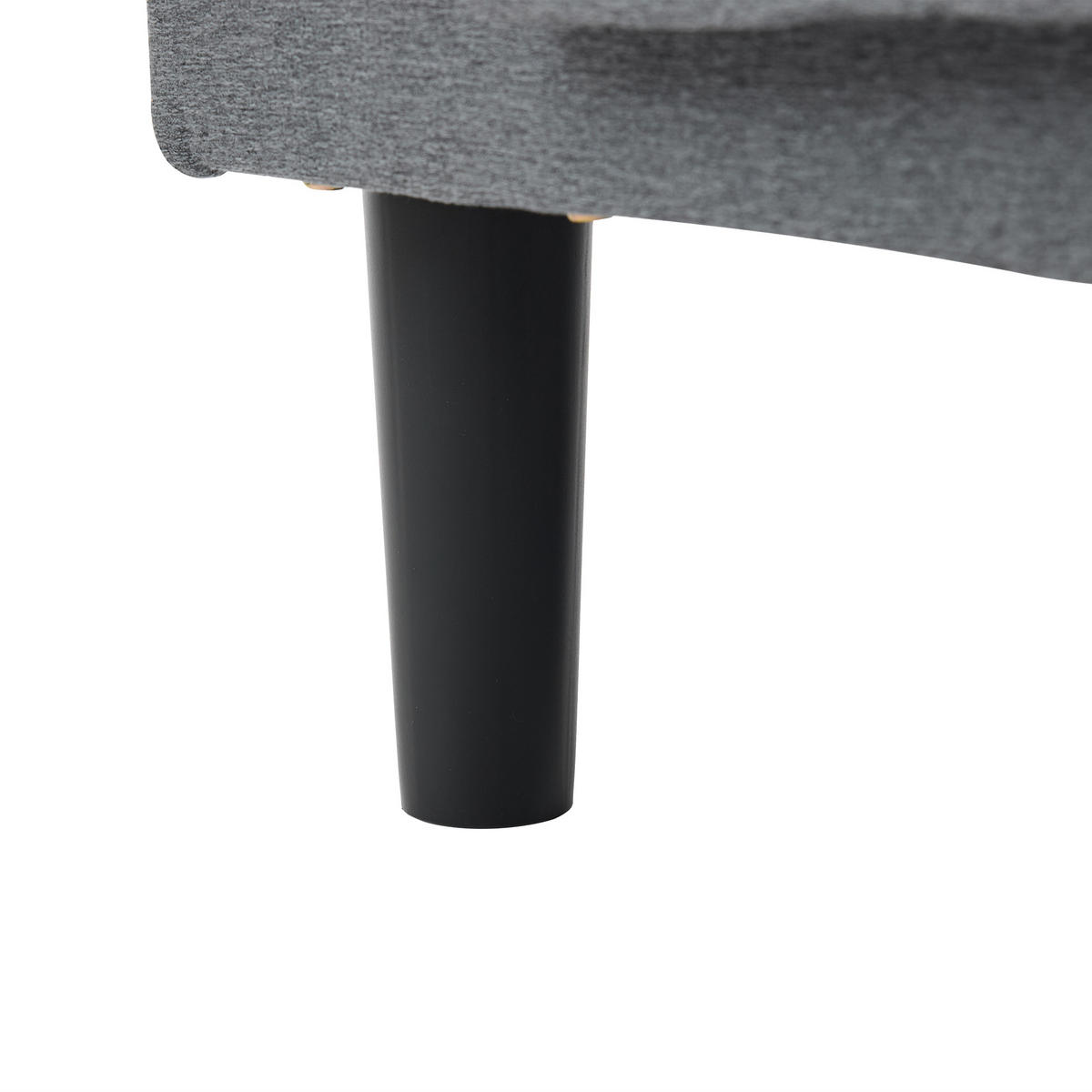 ECKSOFA DE-33175 L-Form mit 6 Aufbewahrungstaschen Grau - Grau, Holzwerkstoff (204/136cm) - ComfortXL