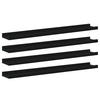 WANDREGALE 4er set Schwarz 80/9X3 Cm - Schwarz, Holzwerkstoff (80/3/9cm) - vidaXL