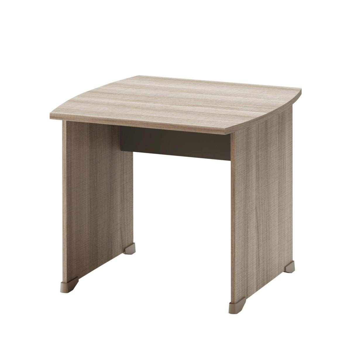 SCHREIBTISCH mit Gleitern L80 cm - Französische Herstellung - Nussbaumfarben, Holzwerkstoff (80/80/74cm) - Calicosy