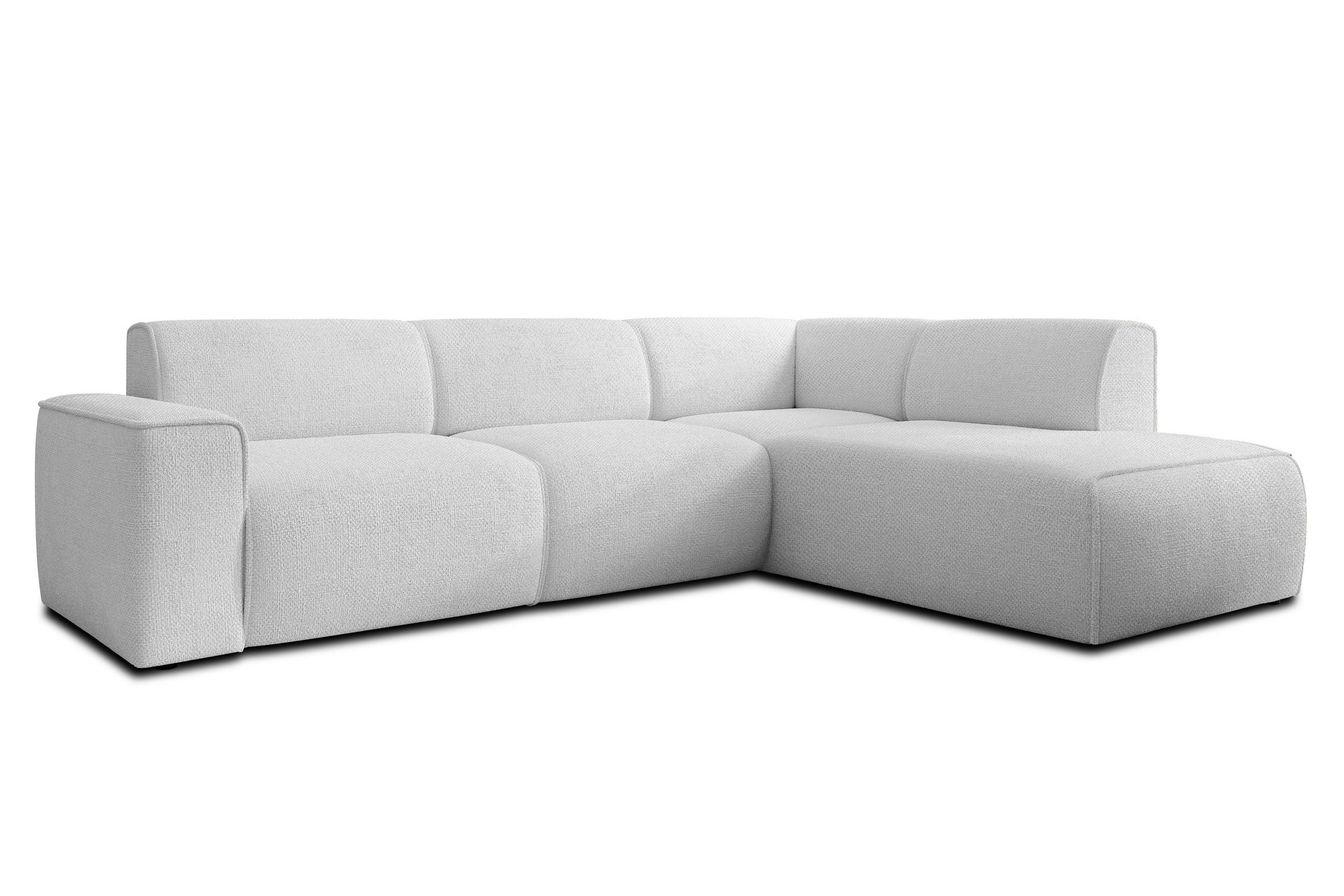 ECKSOFA L Form Didim Ivory 292/220/78 cm – großes Sofa stilvoll & bequem R - Greige/Champagner, Kunststoff/Textil (292/220cm) - AX Living