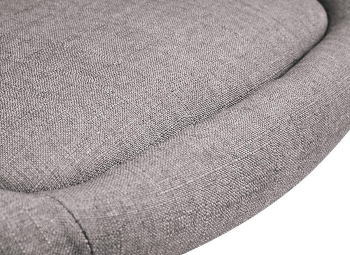 BARHOCKER Stoff hellgrau - Hellgrau, Textil (55/86/51cm) - CLP