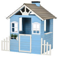 SPIELHAUS DE-18689 mit Tür und Fenstern, für 3–7 Jahre Blau - Blau, Holzwerkstoff (112.5/142/151cm) - ComfortXL