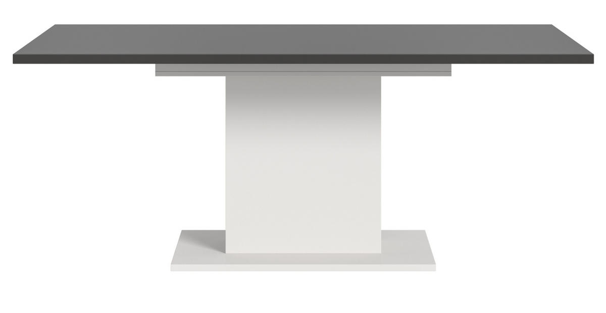 ESSTISCH weiß, grau, Küchentisch ausziehbar 150 - 190 cm - Weiß/Grau, Holzwerkstoff/Metall (150/90/76cm) - Inn.Furn