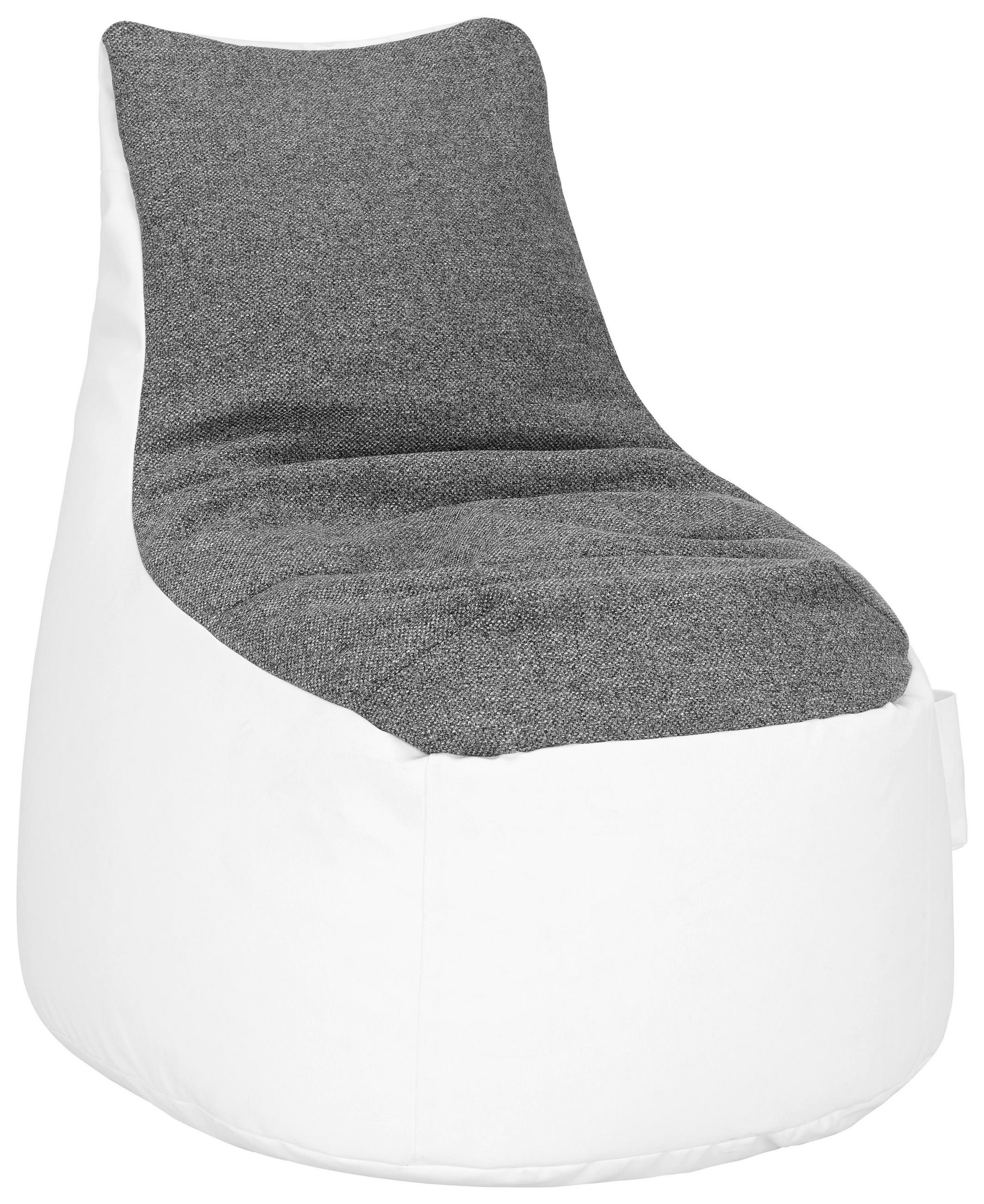 SITZSACK Cortona in Grau/Weiß - Grau, Textil (65/95/75cm) - Mömax