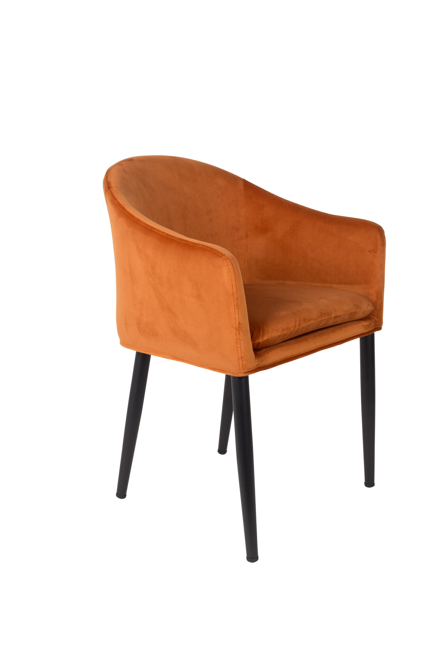 ESSZIMMERSTUHL Catelyn - Orange - 55.5/57/77 cm - Orange, Textil (57/77/55.5cm)