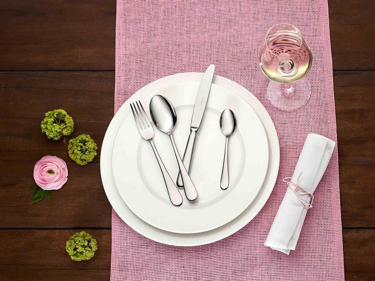 TAFELBESTECK Oscar silber 144-tlg. - Silberfarben, Metall - Villeroy & Boch
