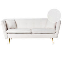 POHOVKA 3-místná Bouclé Krémově bílá Frederica - krémová, textil (200/77/80cm) - Beliani