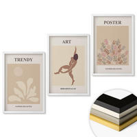 WANDBILDER 3er-Set - 40x60 cm Weißer Rahmen - Matisses abstrakte Formen - Weiß, Kunststoff (40/60cm) - ArtPrintCave