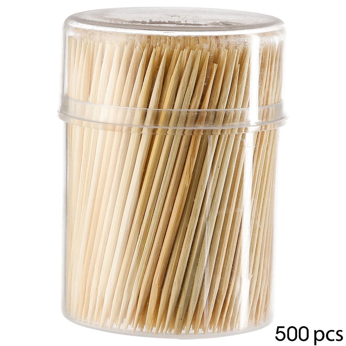 ZAHNSTOCHER Set 2 x 500 Stück, Bambus, PVC-Kunststoff, Braun - Braun, Holz (5.2/7/5.2cm) - 5five Simply Smart