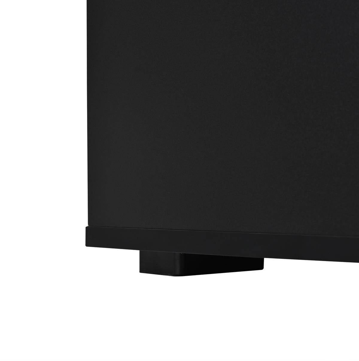 COUCHTISCH 95/45/35 cm in Schwarz aus Spanplatte mit LED und 2 Schubladen - Schwarz, Holzwerkstoff (95/45/35cm) - OKMYHOME