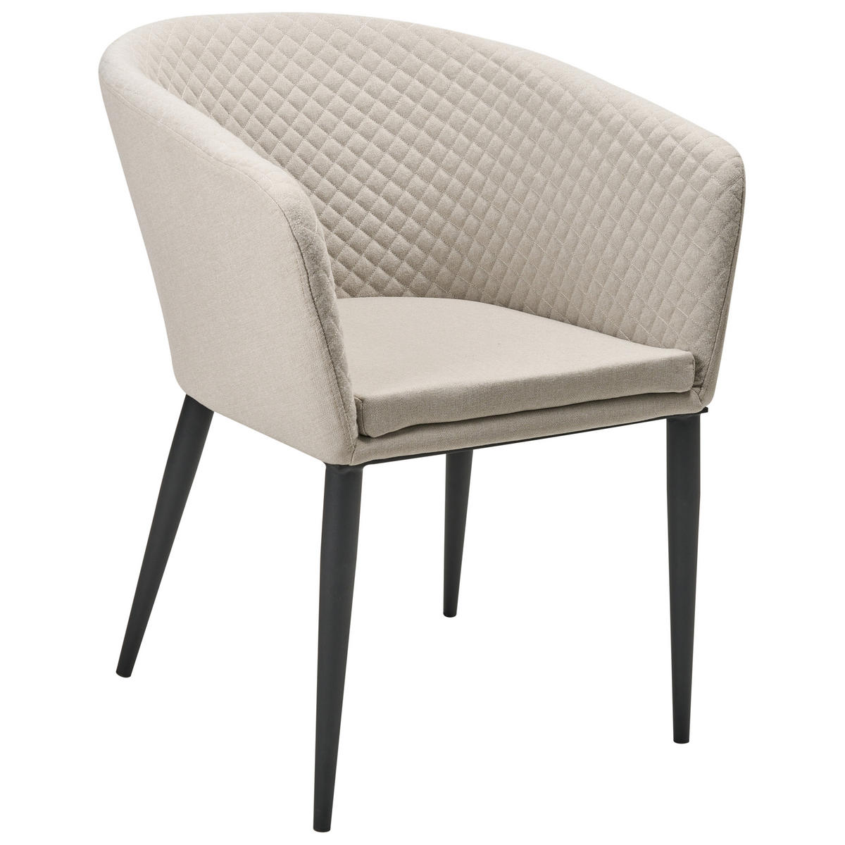 GARTENSTUHL 2er-Set Beige Curgos - Beige/Schwarz, Textil (47/80/52cm) - Beliani