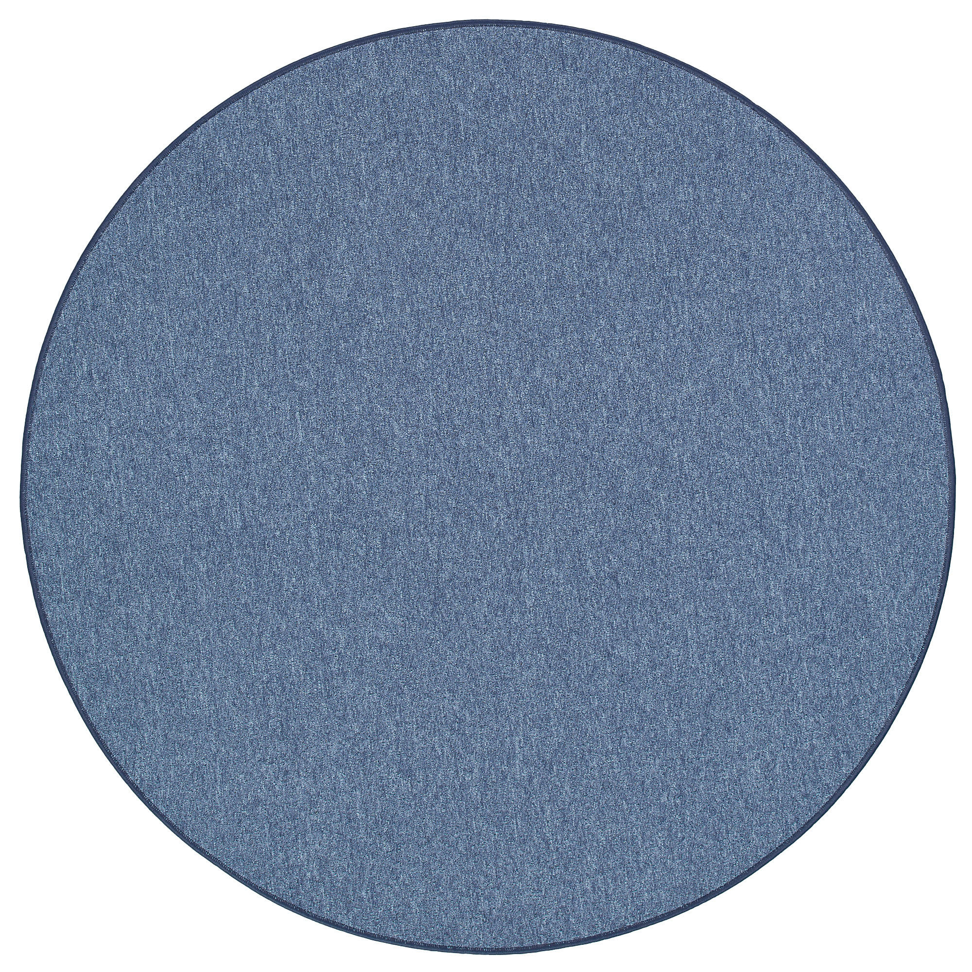 FEINSCHLINGEN VELOUR TEPPICH STRONG RUND - Dunkelblau, Textil (200/200cm) - Snapstyle