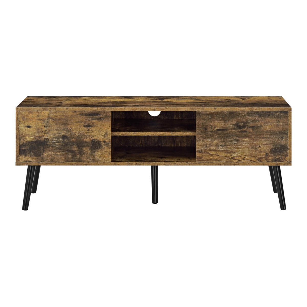 LOWBOARD Eskilstuna - Dunkelbraun, Holz/Holzwerkstoff (120/46.5/29.5cm) - [en.casa]