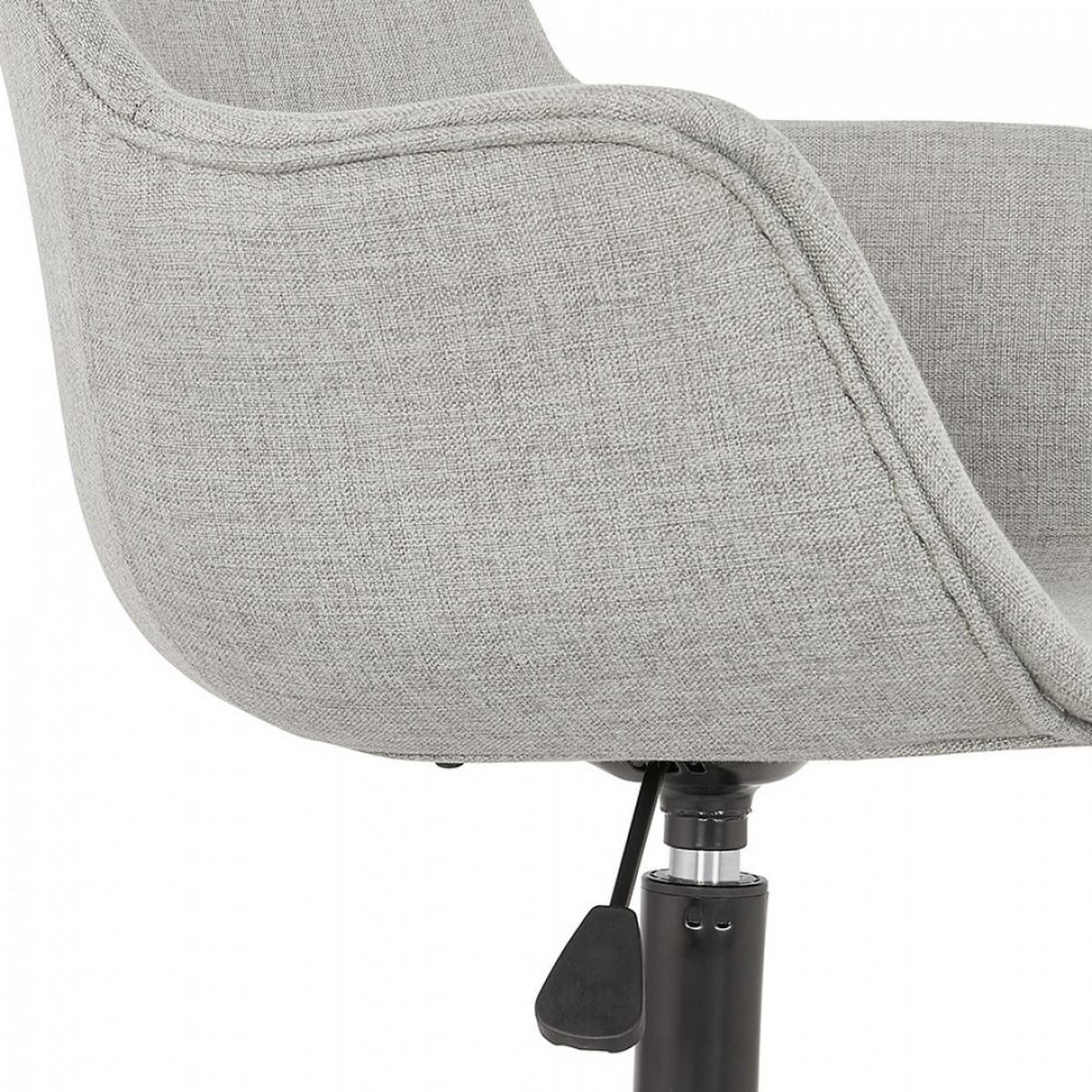 STUHL mit Armlehnen grau 59x80x54cm - Hellgrau/Schwarz, Textil/Metall (59/80/54cm) - AlterEgo