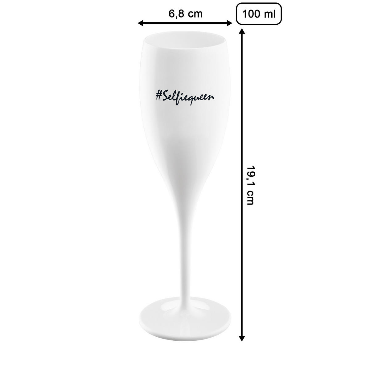 SEKTGLAS SUPERGLAS MIT DRUCK CHEERS NO. 1 transparent 100 ml - Transparent, Kunststoff (0.1L) - Koziol