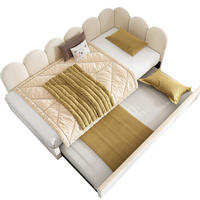BETT 90/200 cm Beige aus Samt mit Bett - Beige, Textil (90/200cm) - OKMYHOME