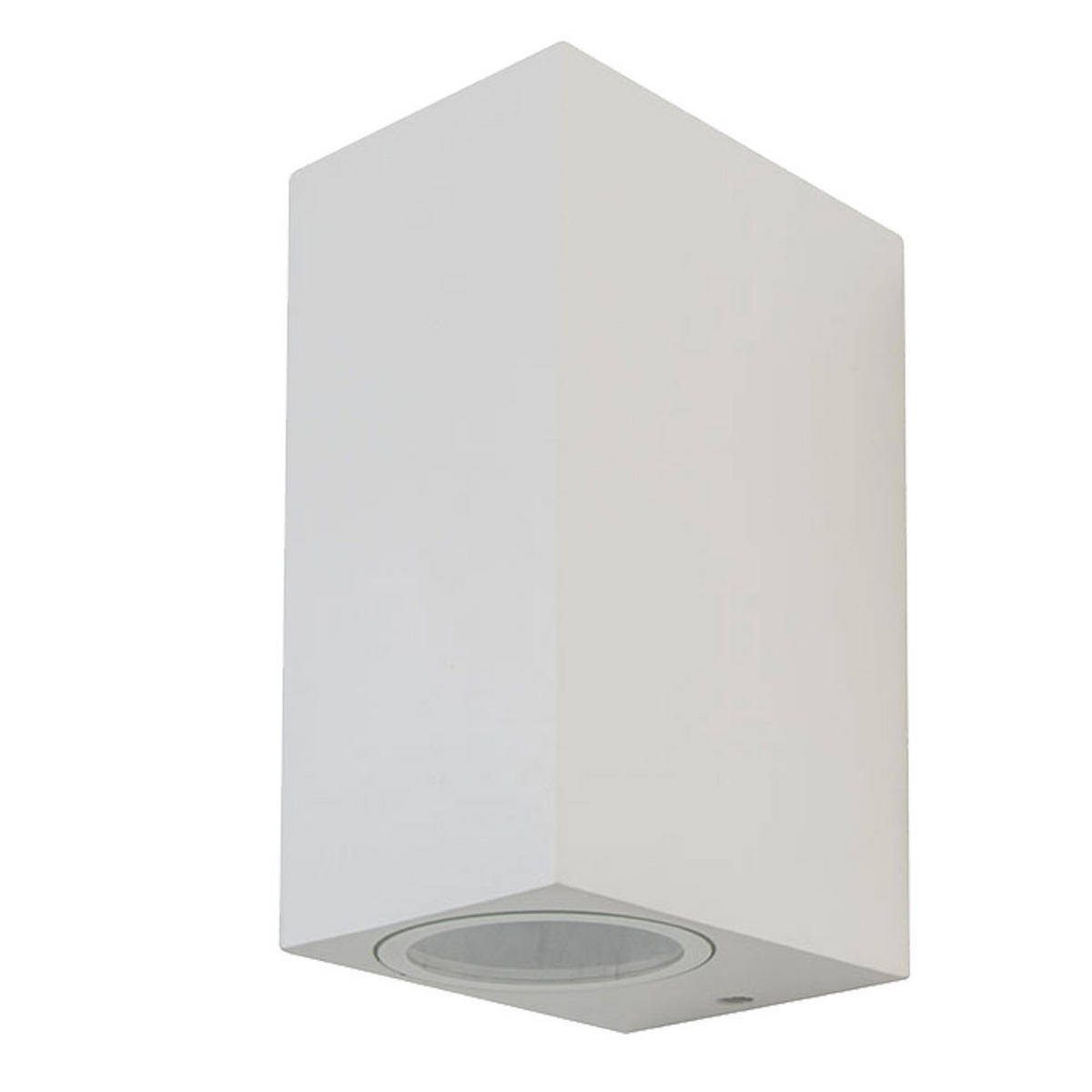 LED AUSSEN-WANDLEUCHTE Aluminium Weiß - Weiß, Metall (6.8/15/9.2cm)