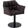 SESSEL Lederlook braun - Schwarz/Braun, Textil/Metall (64/75/48cm) - CLP