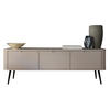 TV-SCHRANK Zova Beige, Schwarze Beine, Tv-Tisch - Beige/Schwarz, Holzwerkstoff/Metall (168/57/39cm) - Bettso