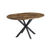 ESSTISCH Rund Nussbaum - Schwarz matt 100x75 cm - Nussbaumfarben/Schwarz, Holzwerkstoff (100/100/75cm) - designimpex