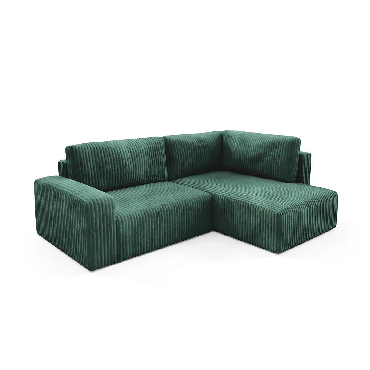 ECKSOFA Angela 4 Sitzplätze Tannengrün - Grün, Holz (245/182cm) - Petits-meubles
