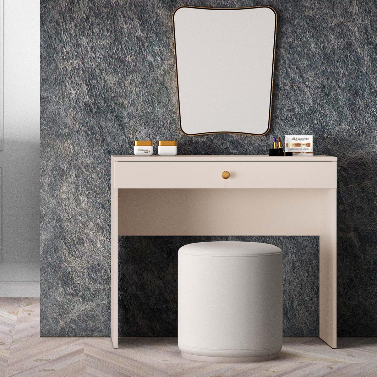 SCHREIBTISCH FRALIA,Creme - Creme, Holzwerkstoff (40/92/79cm) - KONSIMO®