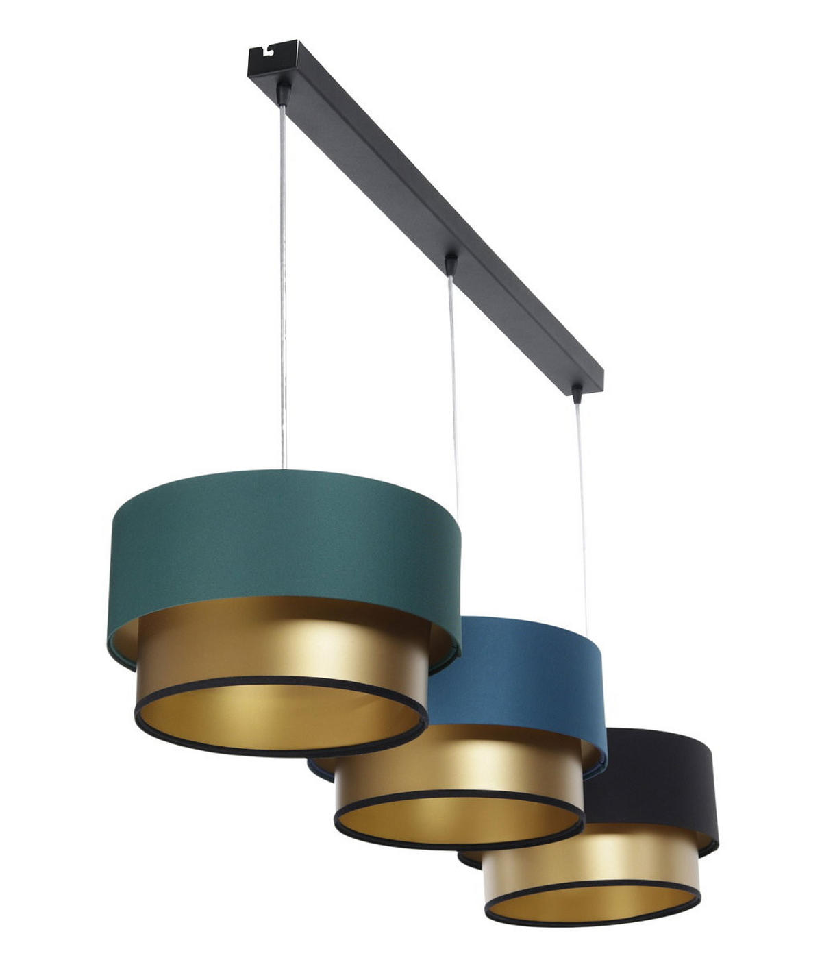 HÄNGELEUCHTE Grün 30/88 cm - Goldfarben, Kunststoff (30/2.6/88cm) - ONZENO