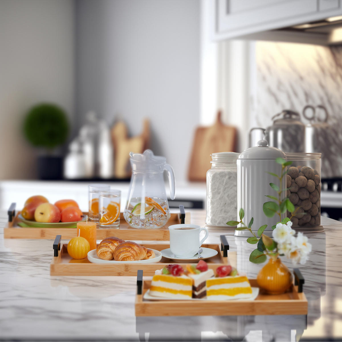 3xTABLETT - Hellbraun, Holz/Holzwerkstoff (50/7/30cm) - Relaxdays