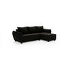 ECKSOFA ZEUS L Monolith 97 Rechts mit Schlaffunktion - Schwarz, Textil (251/140cm) - Bedante